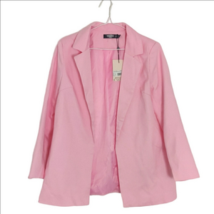 Missguided Pink Open Boyfriend Blazer Women’s Size 6P NWT